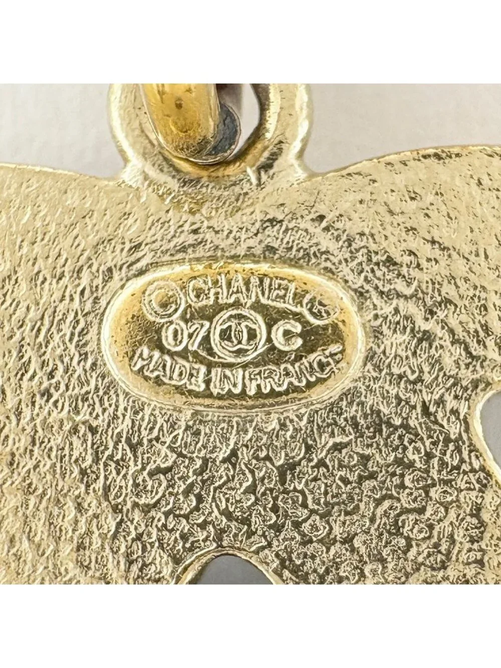 Chanel Necklace CC Logo Ribbon Gold Plated Black